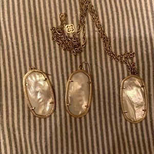 Kendra necklace and earrings